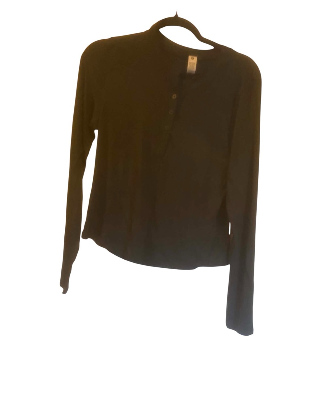 NWT Lululemon Hold Tight Long Sleeve Henley Size 12 BLACK